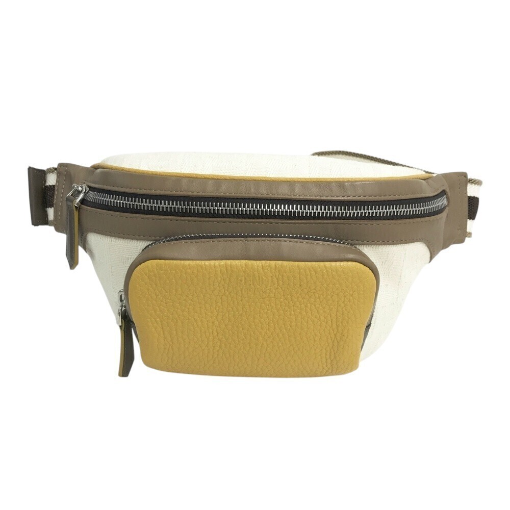 Fendi Belt Body Bag Zucca White